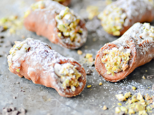 Pistáciové cannoli