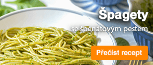 Špagety se špenátovým pestem