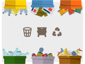 Infografika o obsahu odpadkového koše