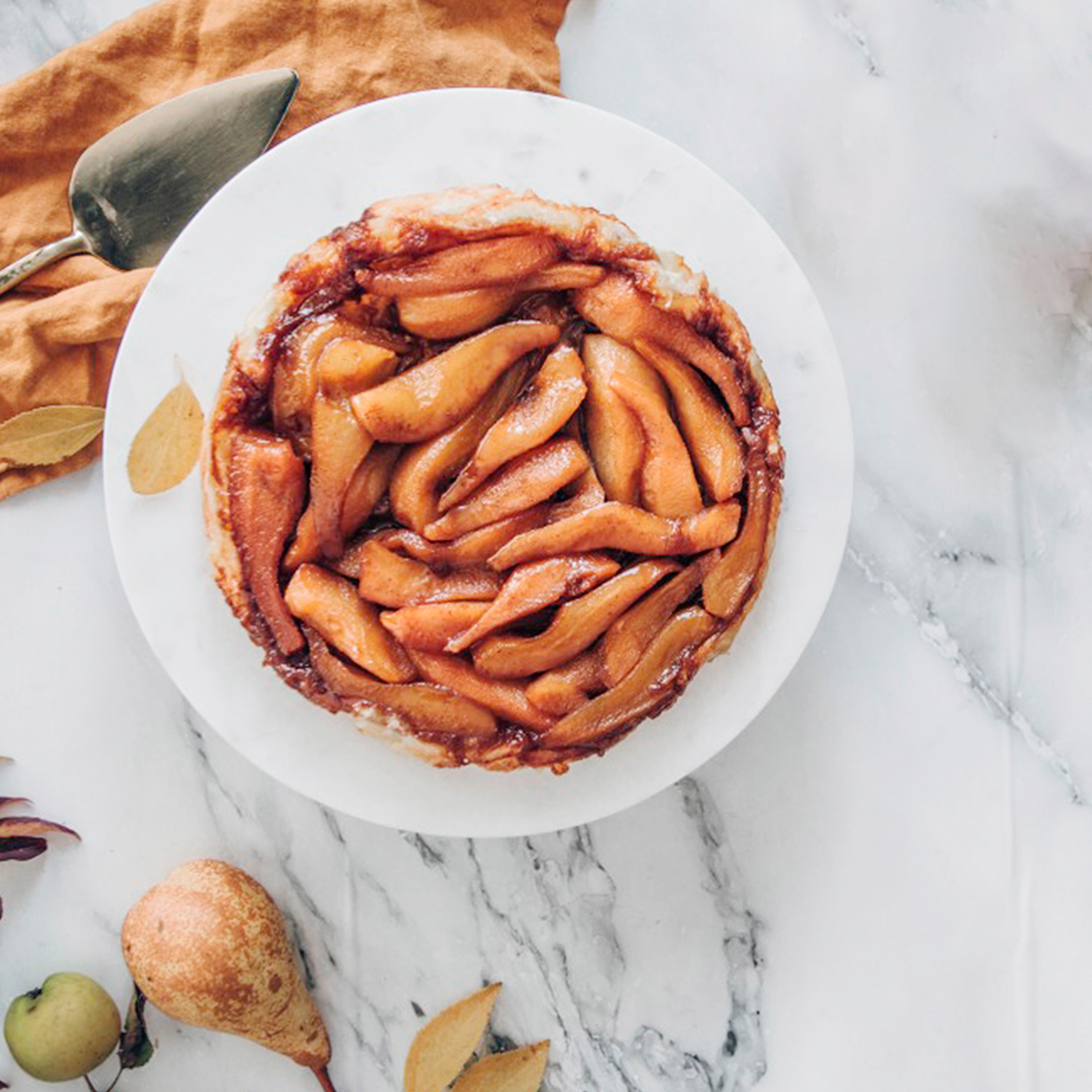 Tarte tatin s hruškami a gorgonzolou