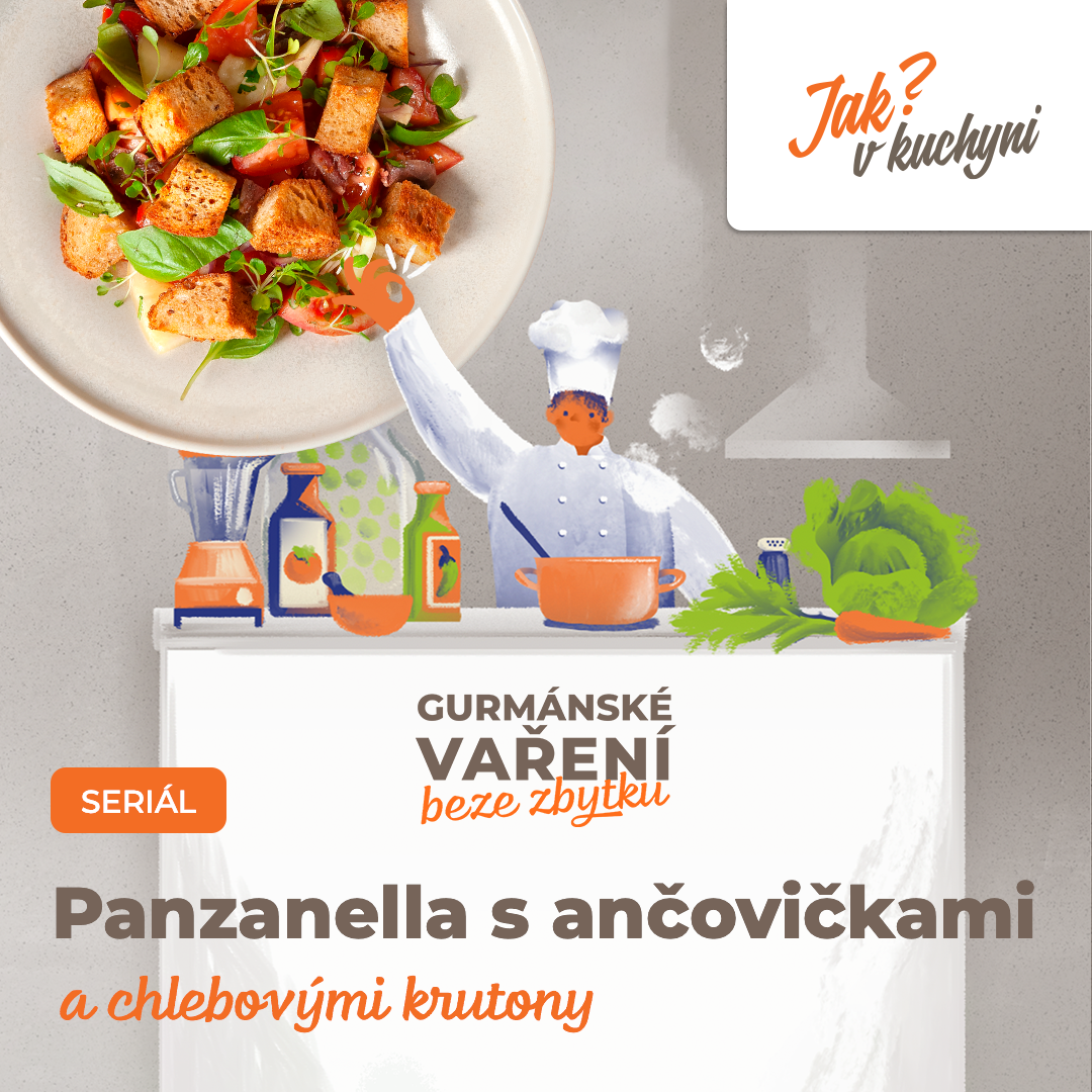Gurmánské vaření beze zbytku: Rajčatový salát Panzanella s ančovičkami 