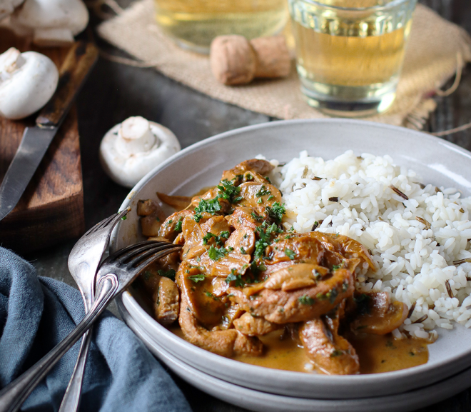 Vepřové nudličky stroganoff