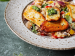 Kuskus s grilovanou zeleninou a sýrem halloumi
