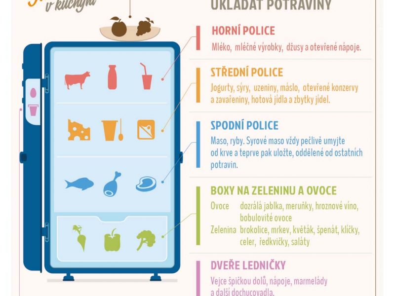 Infografika: Jak správně ukládat potraviny do ledničky