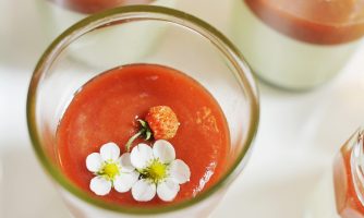 Fotopostup: Vanilková panna cotta s rebarborovou omáčkou